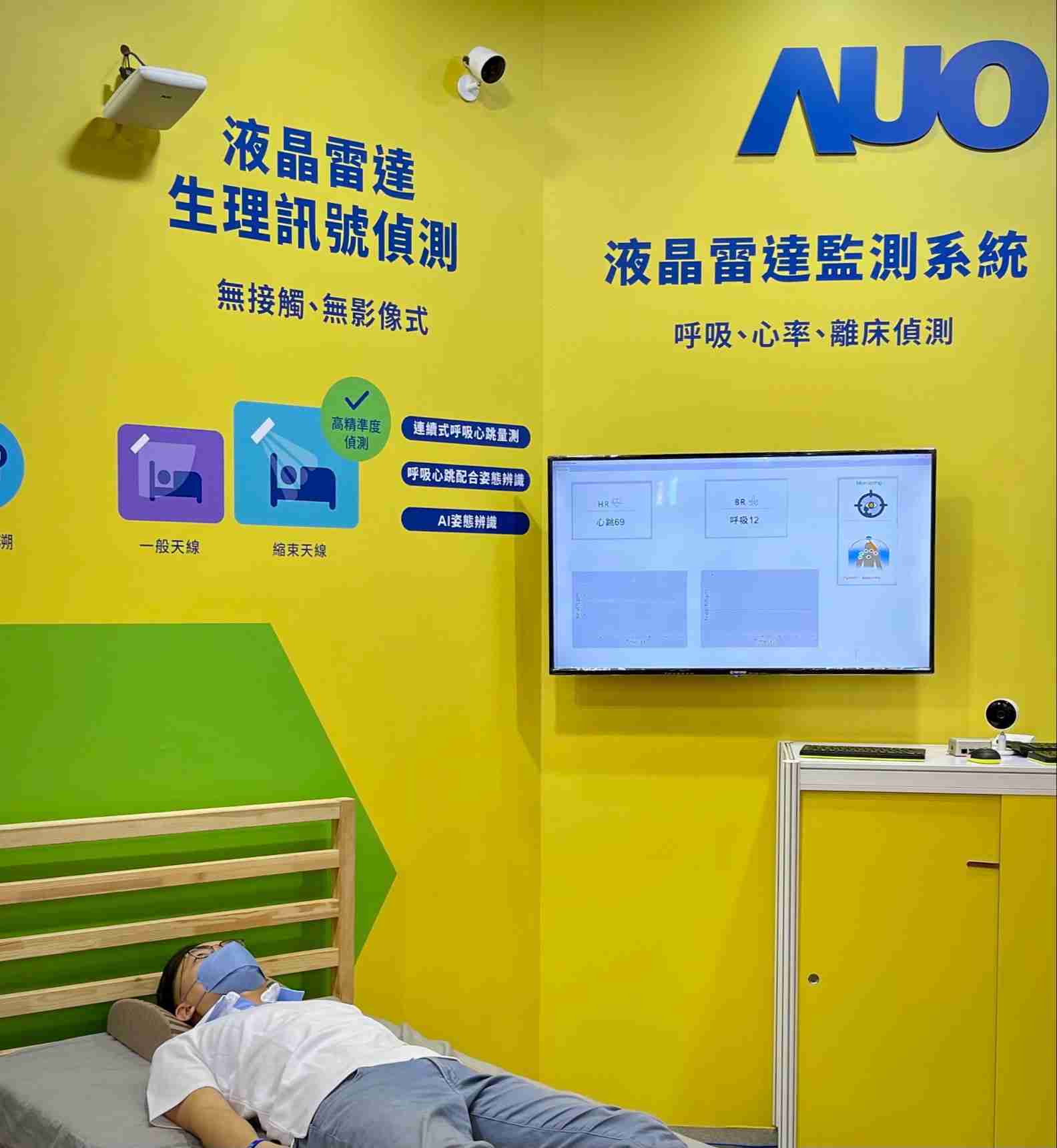彩运网颐康「无接触生理监测雷达」，，免除传统线路与贴片束缚，，精准侦测呼吸、、心跳等重要生理讯号