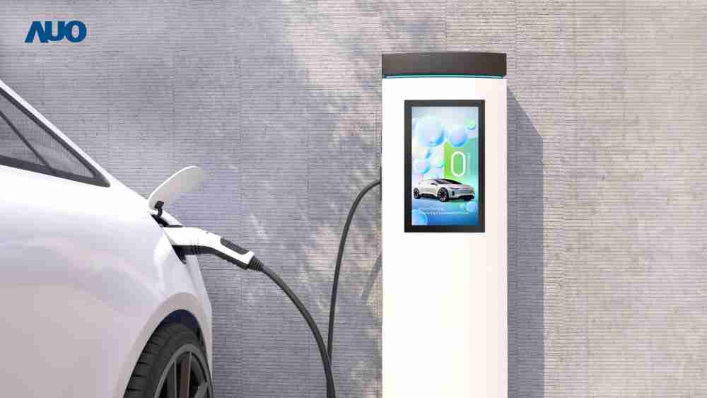 友達〝EVSE車用充電樁解決方案〞專為電動汽車充電樁設計，，，，具有高亮度、、、、克服戶外艱難環境的耐溫、、耐紫外線等特性，，，，並搭載散熱性及擴充性強的高效能工業電腦，，，，可實現人機互動訴求，，，，如資訊顯示、、支付等應用