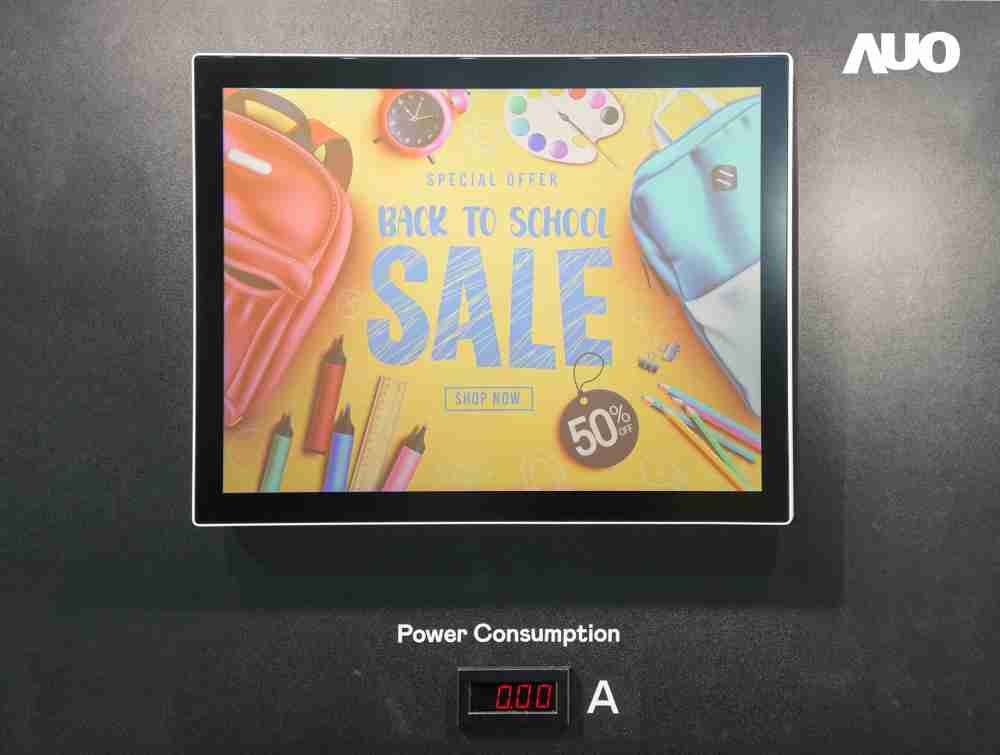 彩运网展示胆固醇液晶超低耗能户外全彩显示器，，，ChLC（胆固醇液晶）以双稳态技术使静态显示零功耗，，具省电、、高彩度、、环保的特性，，，还整合软硬件系统解决方案，，，可透过单一云端平台管理