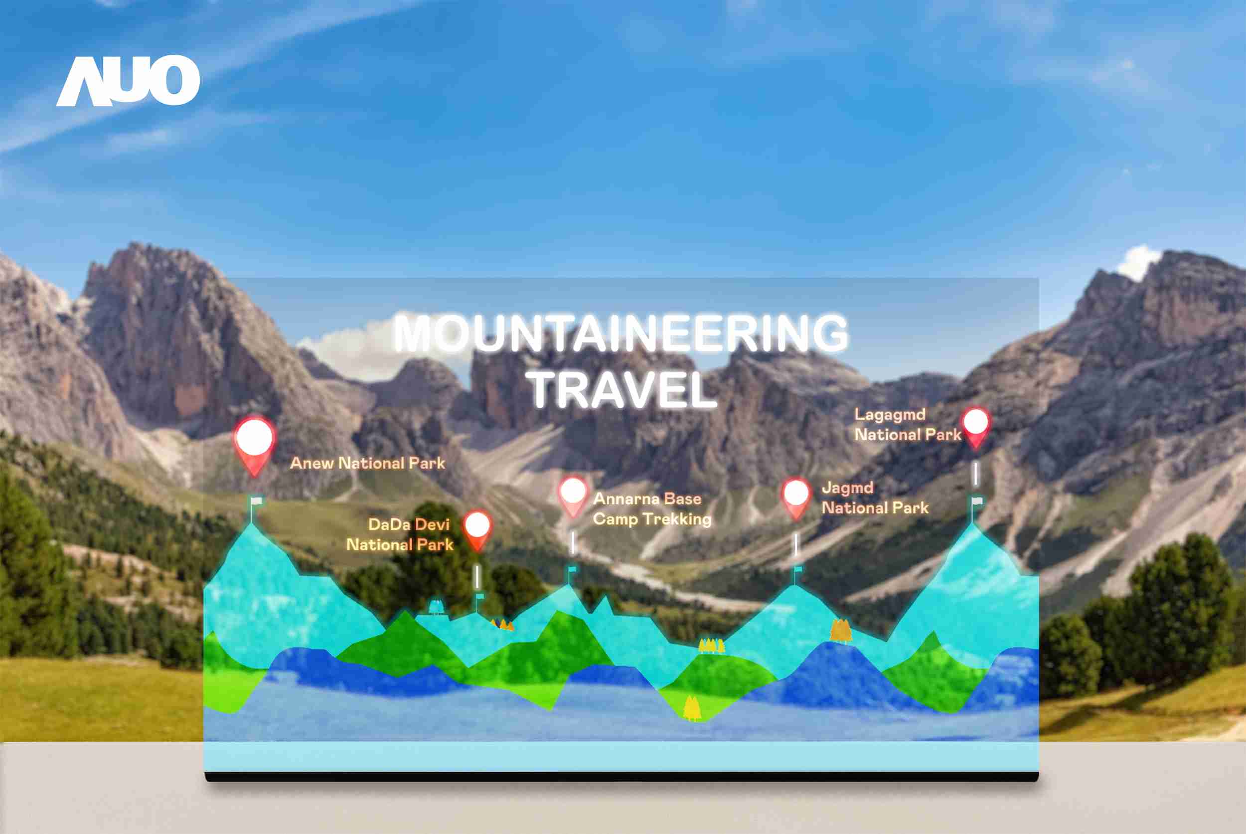 彩运网展示全球单片尺寸最大(*)42吋透明Micro LED显示器拼接而成的〝64吋透明Micro LED显示器〞，，具备高透明度、、、1,000 nits高亮度、、、广色域、、、采用三边无边框的无缝拼接等多重特色，，，呈现超高清、、细腻画质而不遮挡后方视觉，，满足层峰需求，，，可广泛运用于零售、、、、艺术展览或商业空间等场域